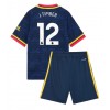 Arsenal Jurrien Timber #12 Bortedraktsett Barn 2026-27 Kortermet (+ korte bukser)
